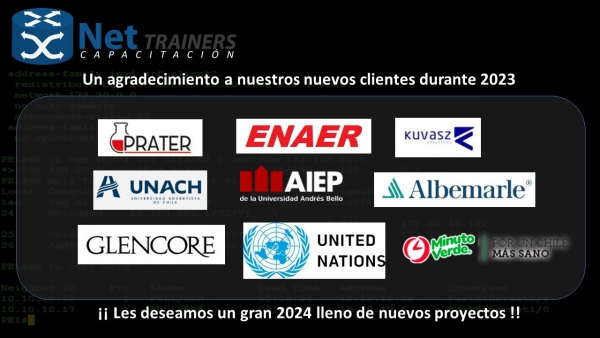 Agradecimientos a nuestros nuevos clientes 2023