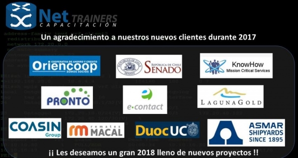 Agradecimientos y los mejores deseos para el 2018