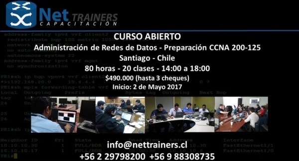 Net Trainers realizará curso abierto en Administración de redes Cisco